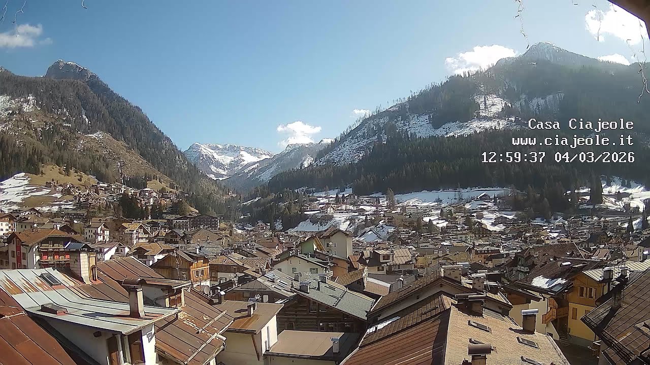 Timelapse 04/03/2026 - Webcam Casa Ciajeole - Moena, Val di Fassa, Dolomiti