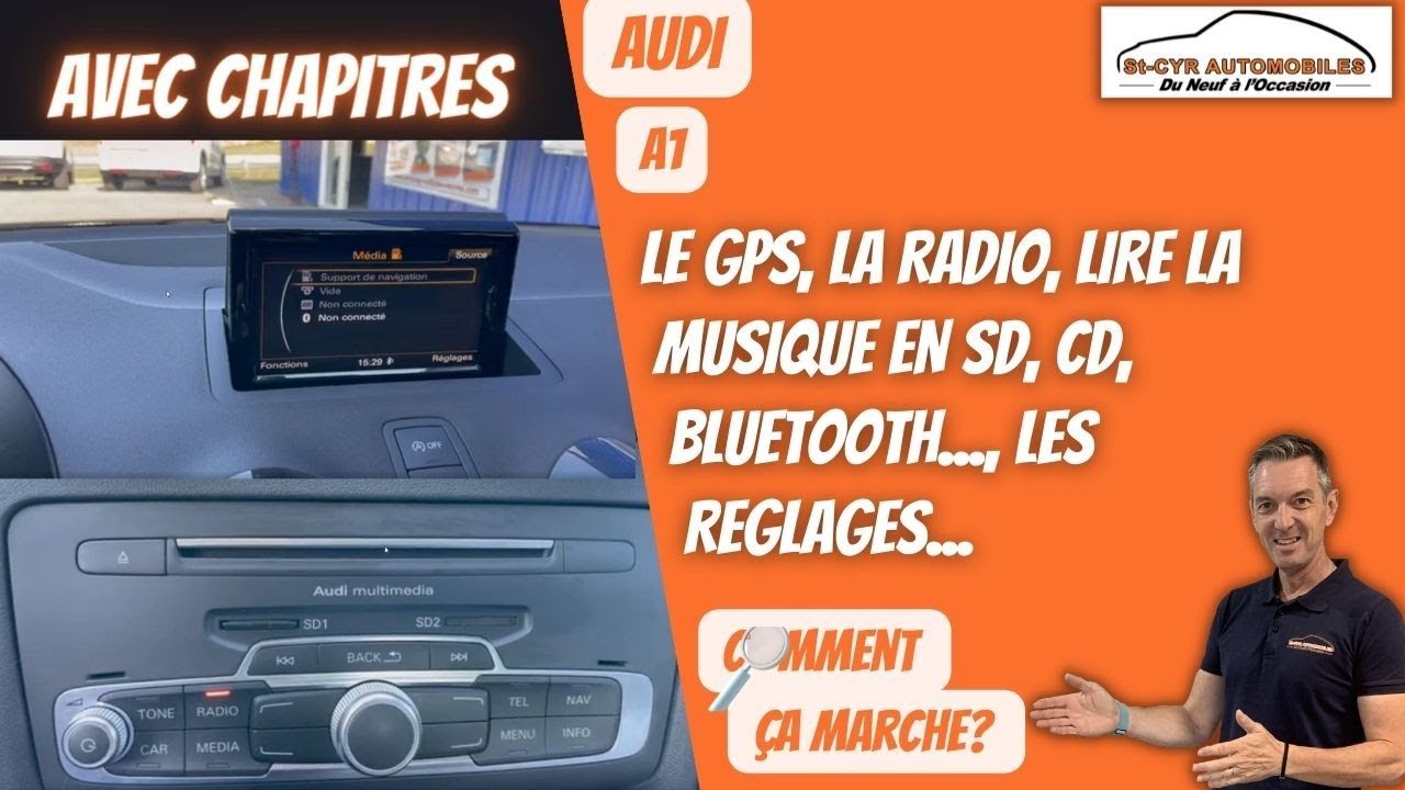 Audi A1, GPS, radio, Bluetooth, paramètres essentiels, Guide complet…A3, A4, A5, A6, A7, Q3, Q5, Q7