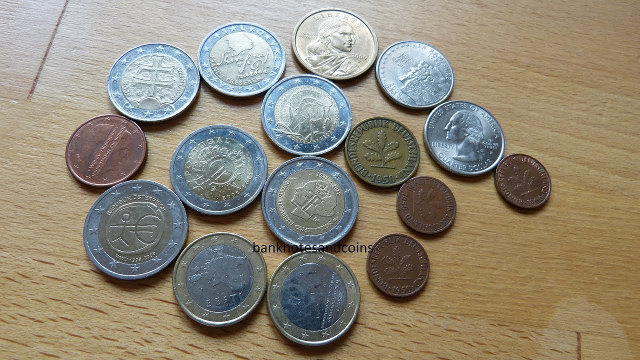 Some coins of my collection (Euro, Dollar, DEM)