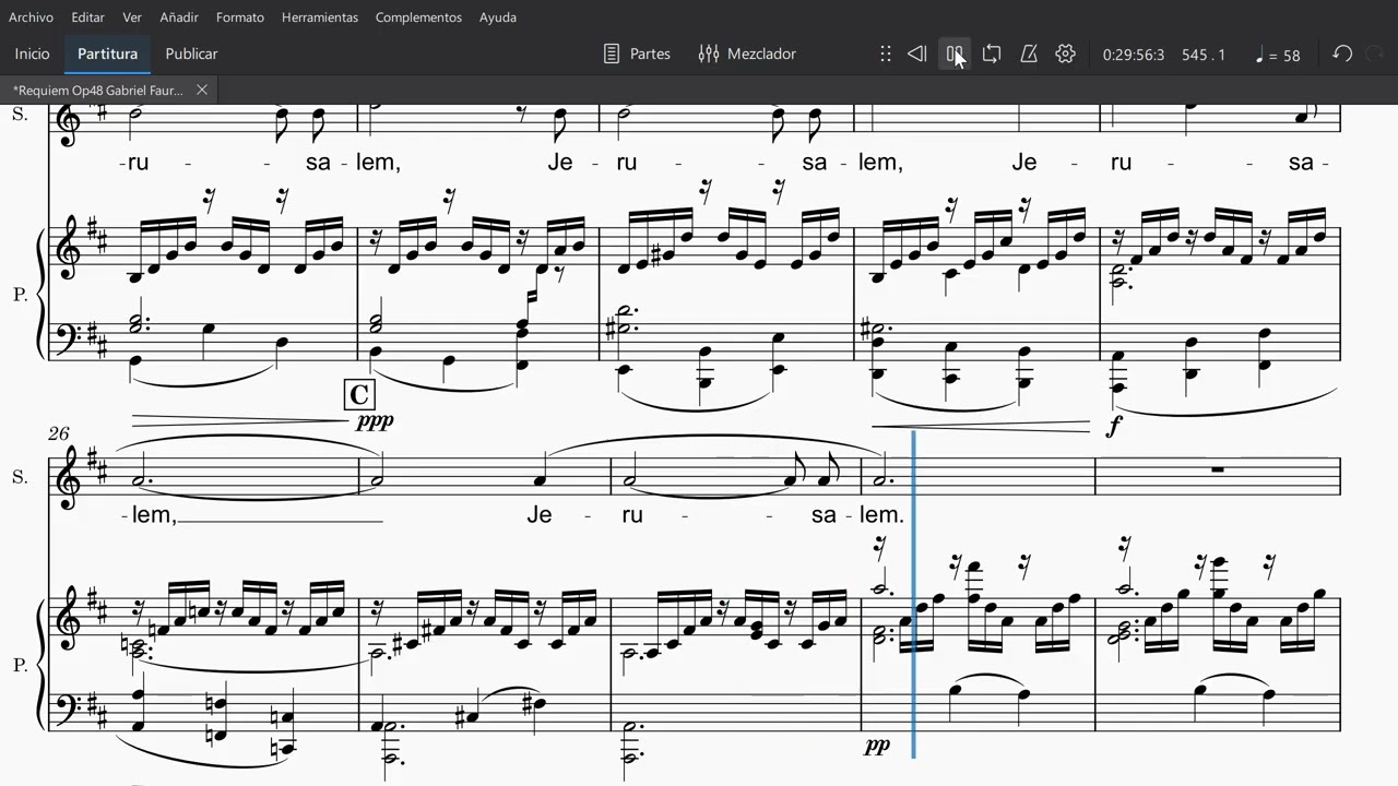 Requiem Op48 Gabriel Faure 7 In Paradisum Soprano