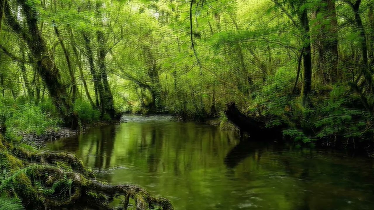 3 Hours of Relaxing Forest Stream Sounds with Birds Chirping for Deep Sleep and Relaxation