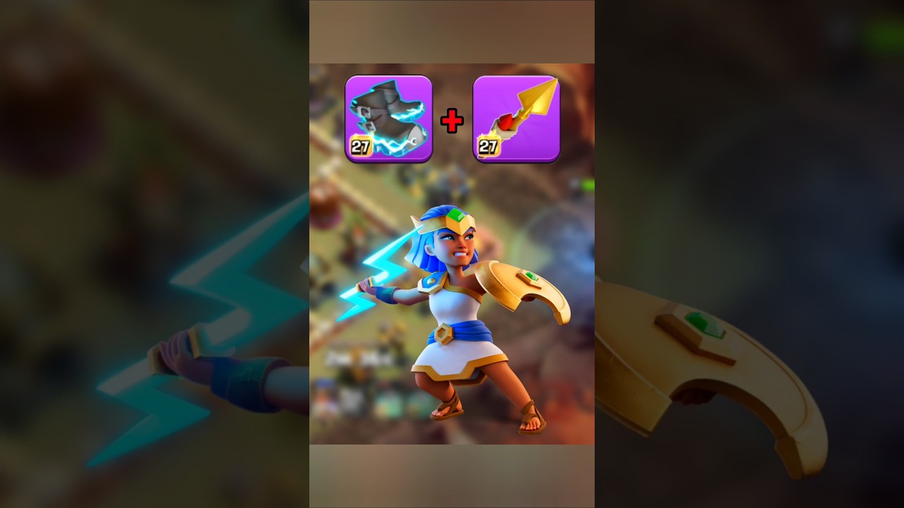 Royal Champion with Electro Boots and Rocket Spear + Invisibility spell | r great #coc