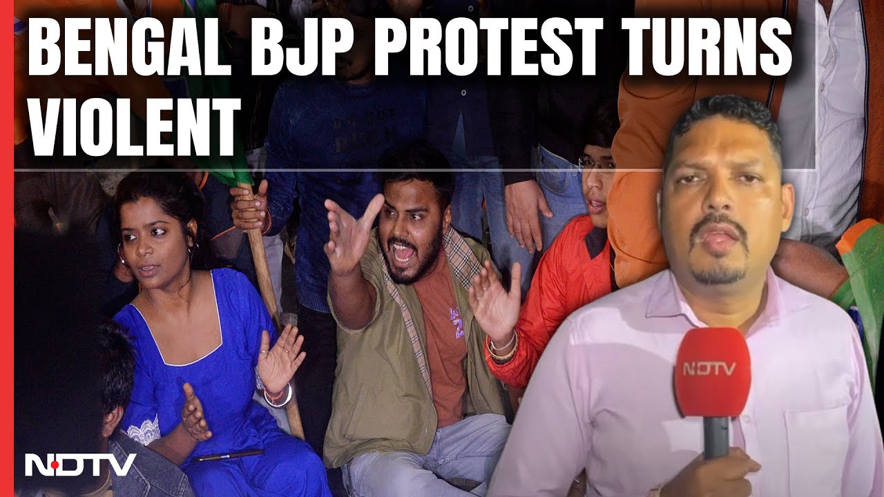 Sandeshkhali News | Clashes At BJP Protest Against Violence In Bengal's Sandeshkhali