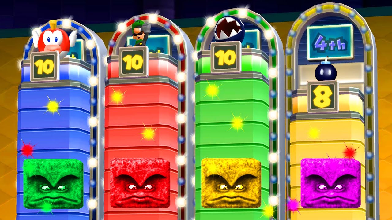 Mario Party 9 Step It Up - Cheep Cheep vs Luigi vs Chain Chomp vs King Bob (Master CPU) #MarioGame