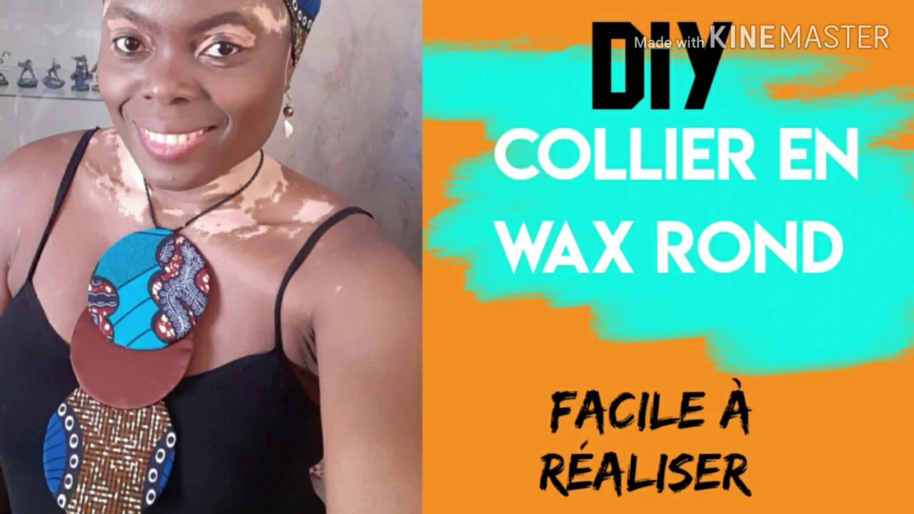 COMMENT FAIRE UN COLLIER  EN TISSU AFRICAIN/TISSU WAX  facile