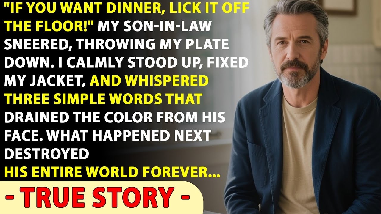 My Son in Law Threw My Food On The Floor And Told Me To Lick It, But What I Did Then    True Stor