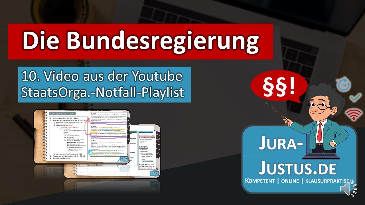 Die Rechte und Pflichten der Bundesregierung in der Klausur: 10. Video Staatsorga.-Notfall-Playlist