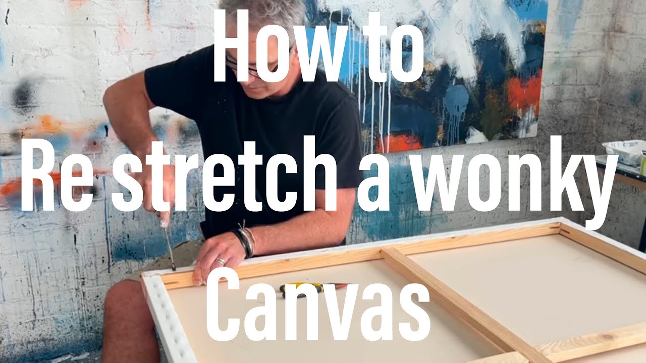 How to Re Stretch a WONKY Canvas