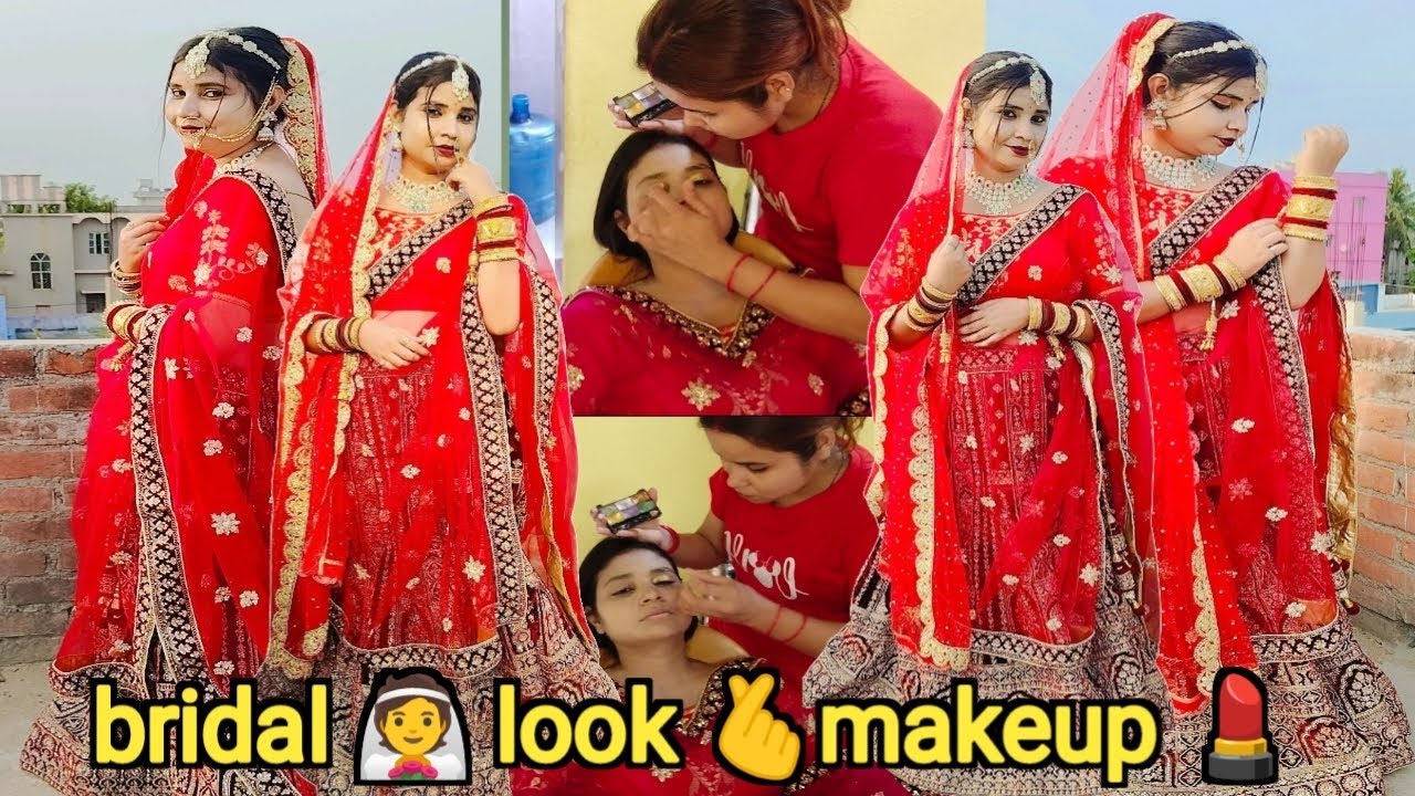 घर बैठे bridal 👰 मेकअप💄 कैसे ♥️करें||#bridal #makeup #shadi #vlogs #vlogging #indian #newvlog