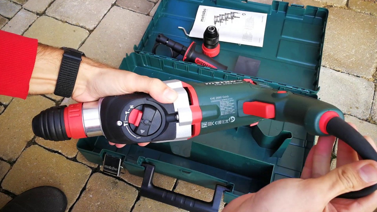 Unpacking / unboxing combination hammer Metabo KHE 2660 QUICK 600663500