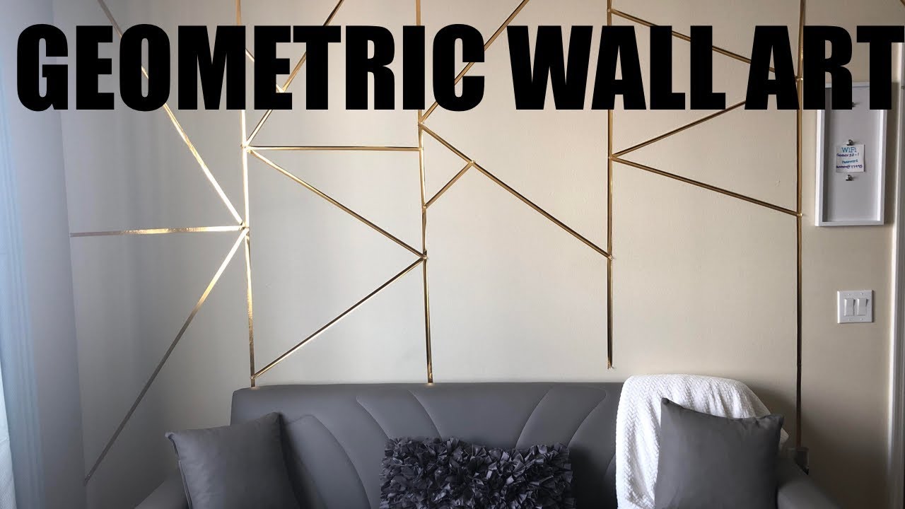 DIY GEOMETRIC WALL ART | UNDER $10 | WASHI TAPE |