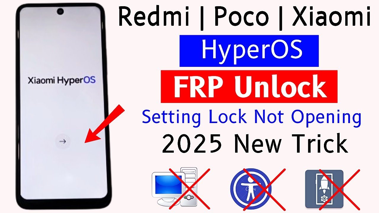 All Redmi Xiaomi HyperOs Frp Bypass 2025 | POCO M6/M6 Pro 5G Xiaomi HyperOS FRP Unlock Without Pc