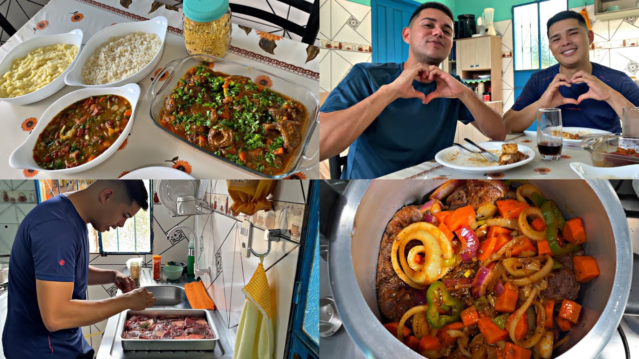 Essa Receita de Ossobuco DERRETE na Boca! Arroz, Feijão e Purê para Completar!