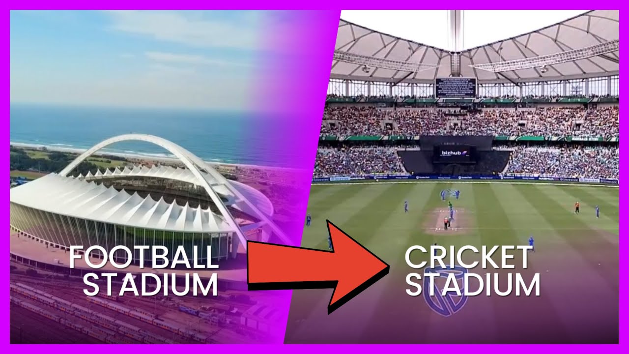 How a Football Stadium Was Converted Into a Cricket Ground 🏏