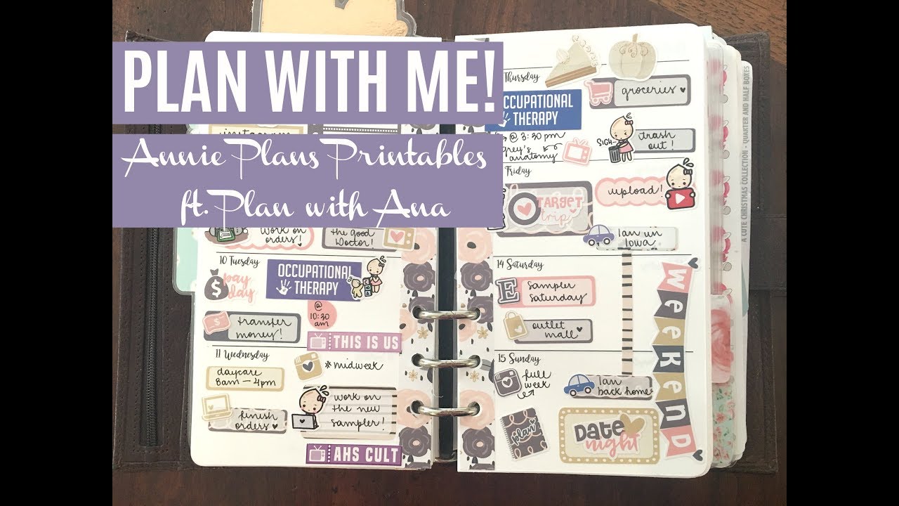 PLAN WITH ME | Annie Plans Printables ft. Plan with Ana
