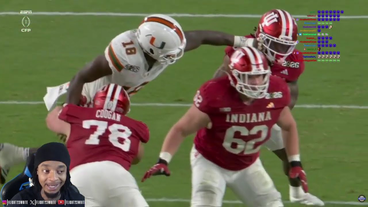 FlightReacts To #1 Indiana vs #10 Miami | NATIONAL CHAMPIONSHIP GAME | 2026 College Football!