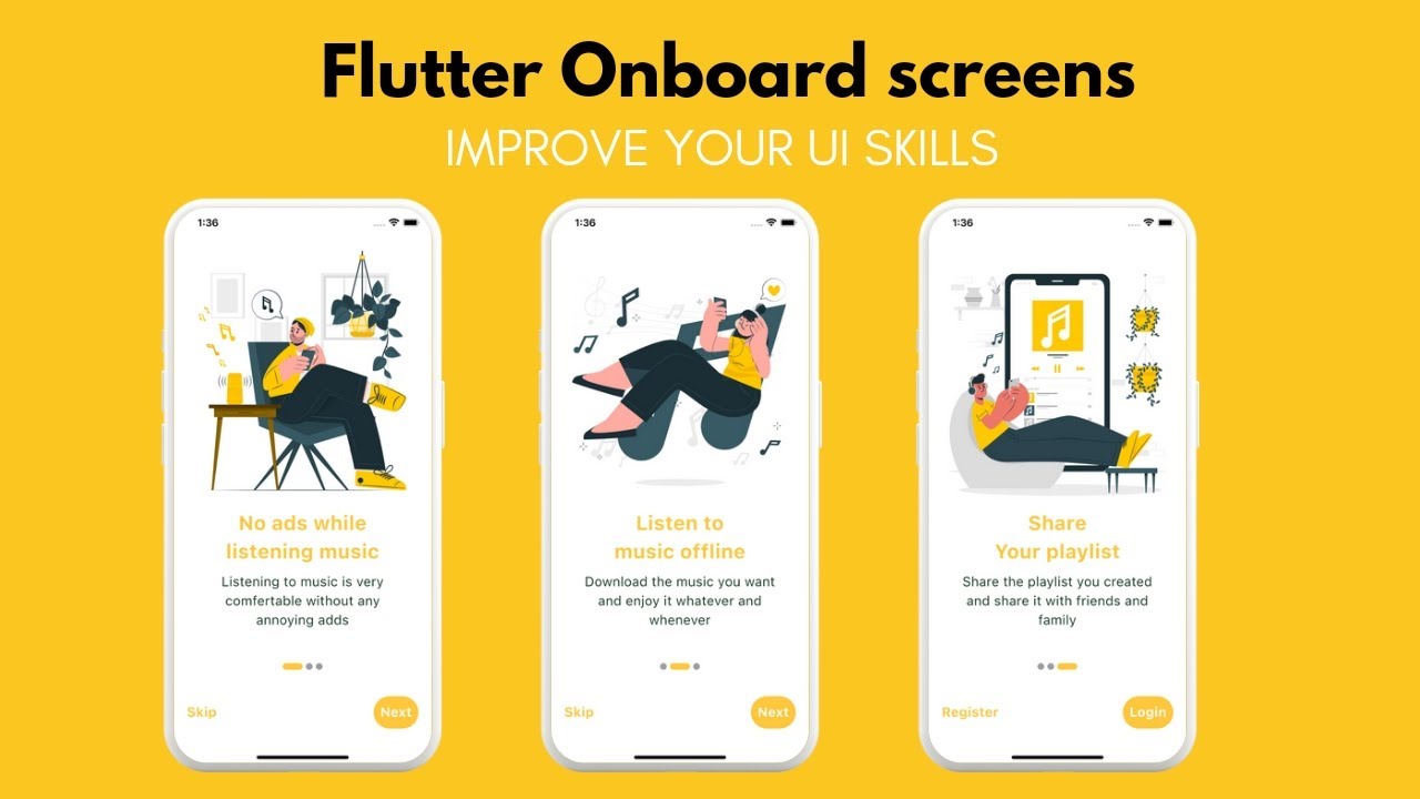 Встроенные экраны Flutter — Учебное пособие по дизайну пользовательского интерфейса Flutter на ар...