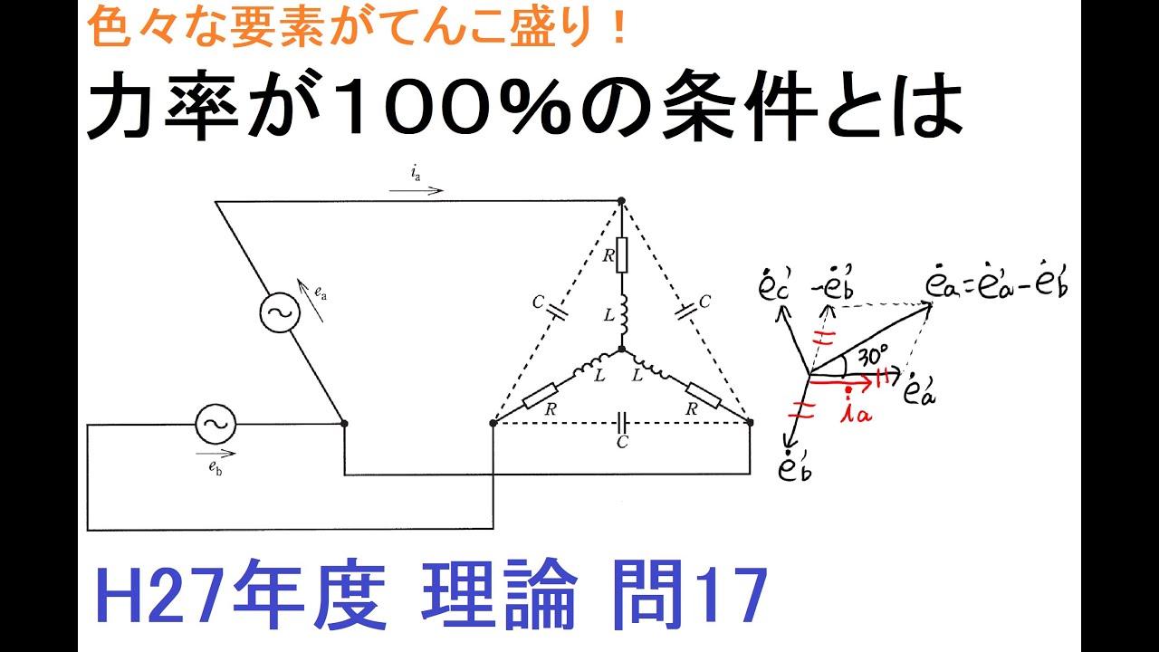 この表現で力率１００％？（H27年度理論問17）