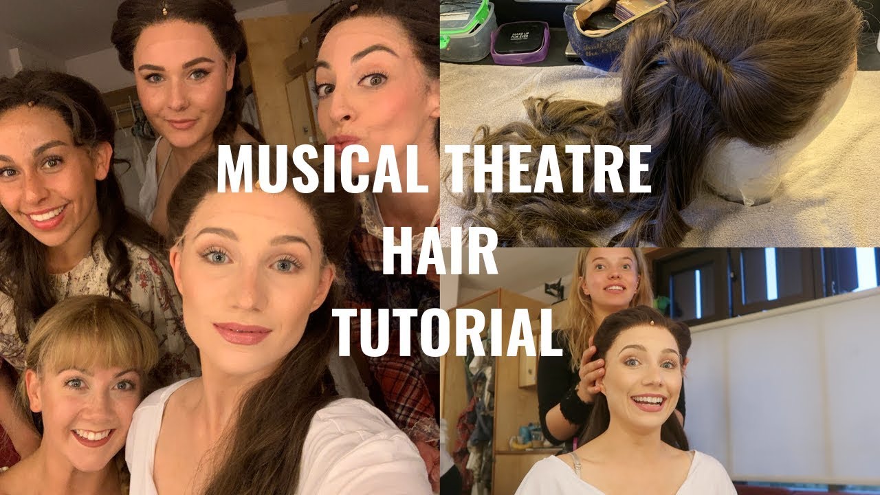 MUSICAL THEATRE HAIR TUTORIAL | WIG PREP & WIG DRESSING FOR A SHOW  | Georgie Ashford
