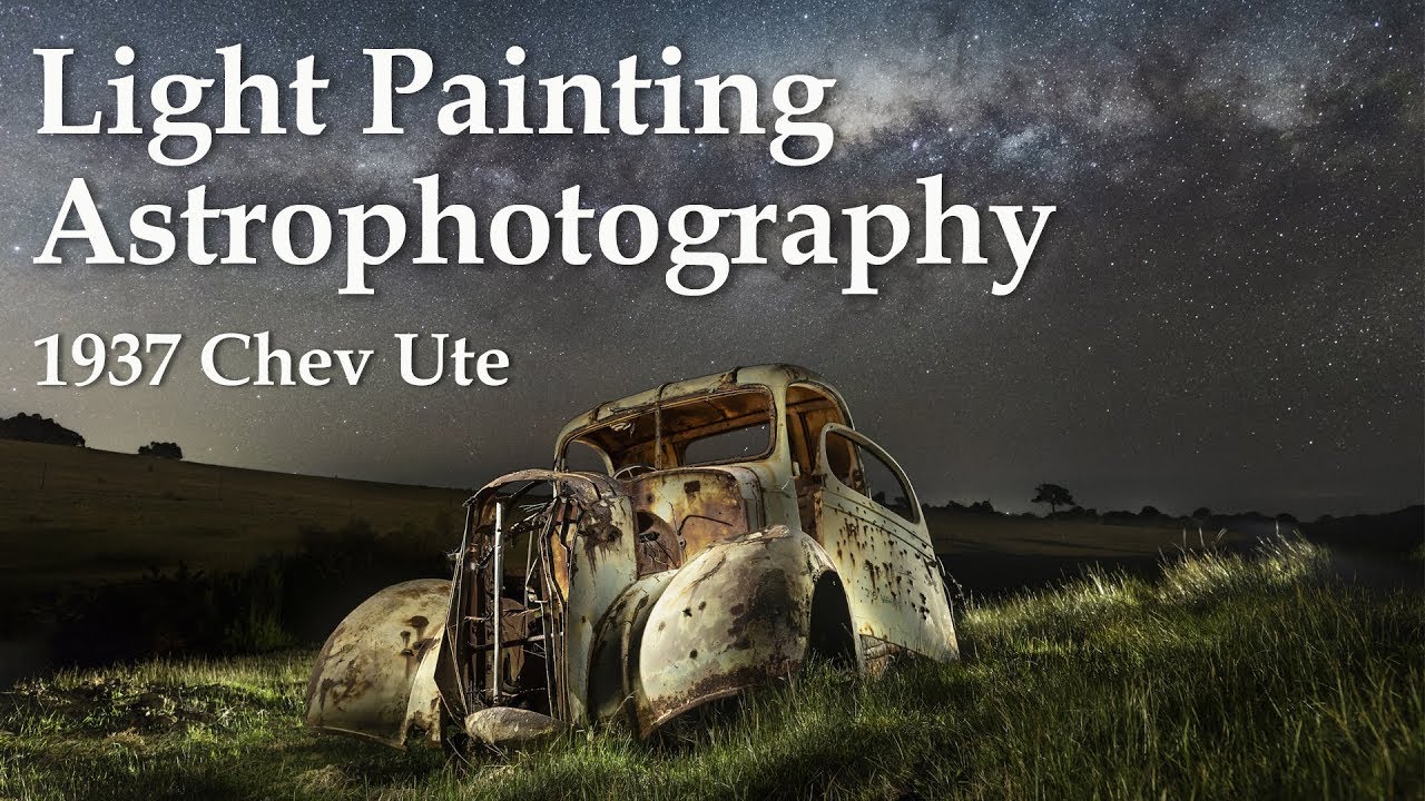 Light Painting Astrophotography 1937 Chev Ute