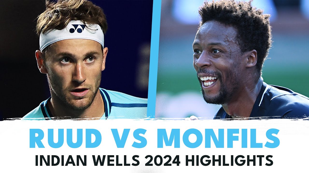 Casper Ruud Battles Ga&euml;l Monfils! | Indian Wells 2024 Highlights