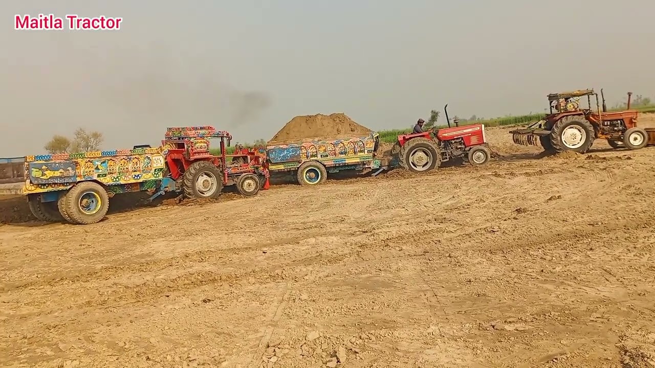 Mass 385 Failed Pulling Fully Loaded Trolley | New Tractor Trolley Video 