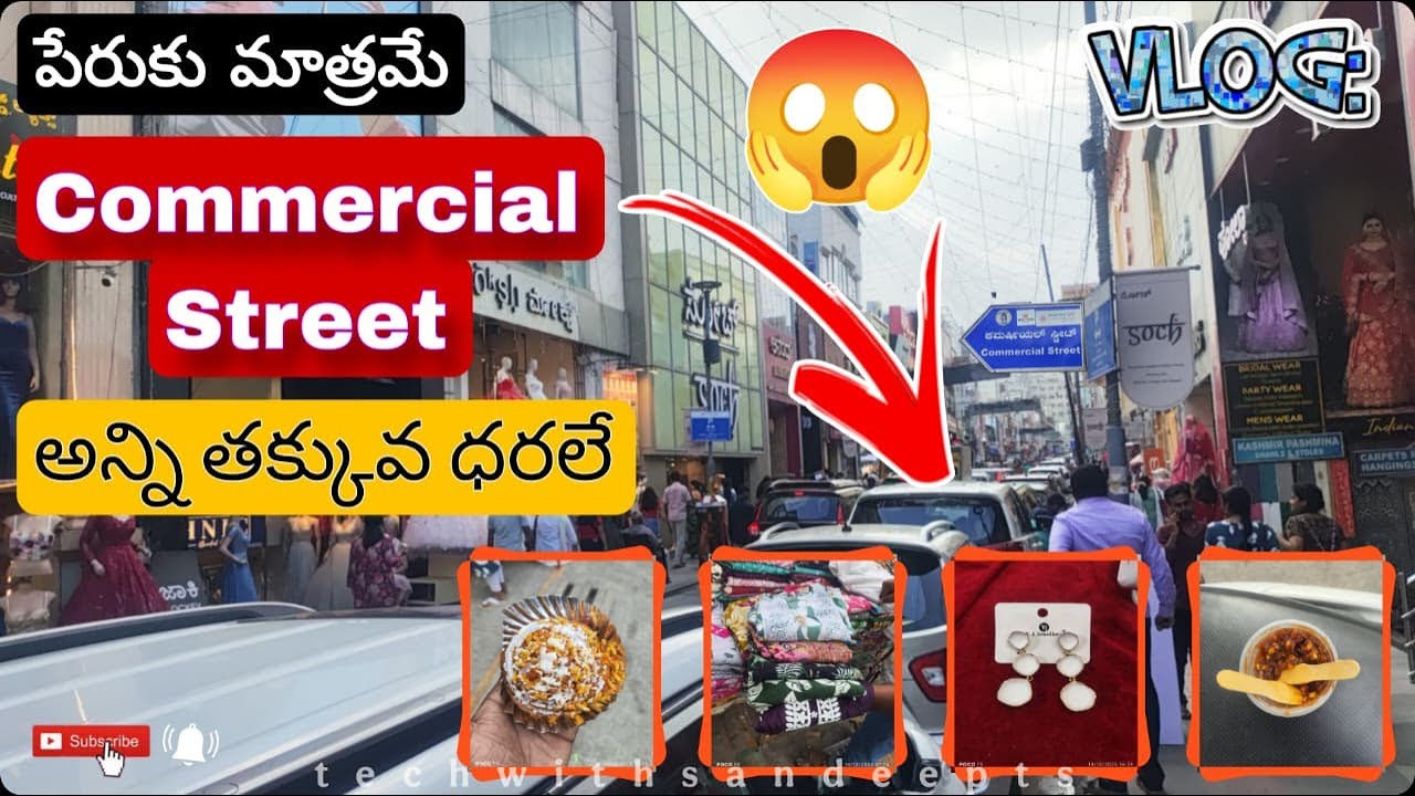 Bangalore Commercial Street Shopping Vlog 😍 | Cheap & Best Street Shopping! | Telugu