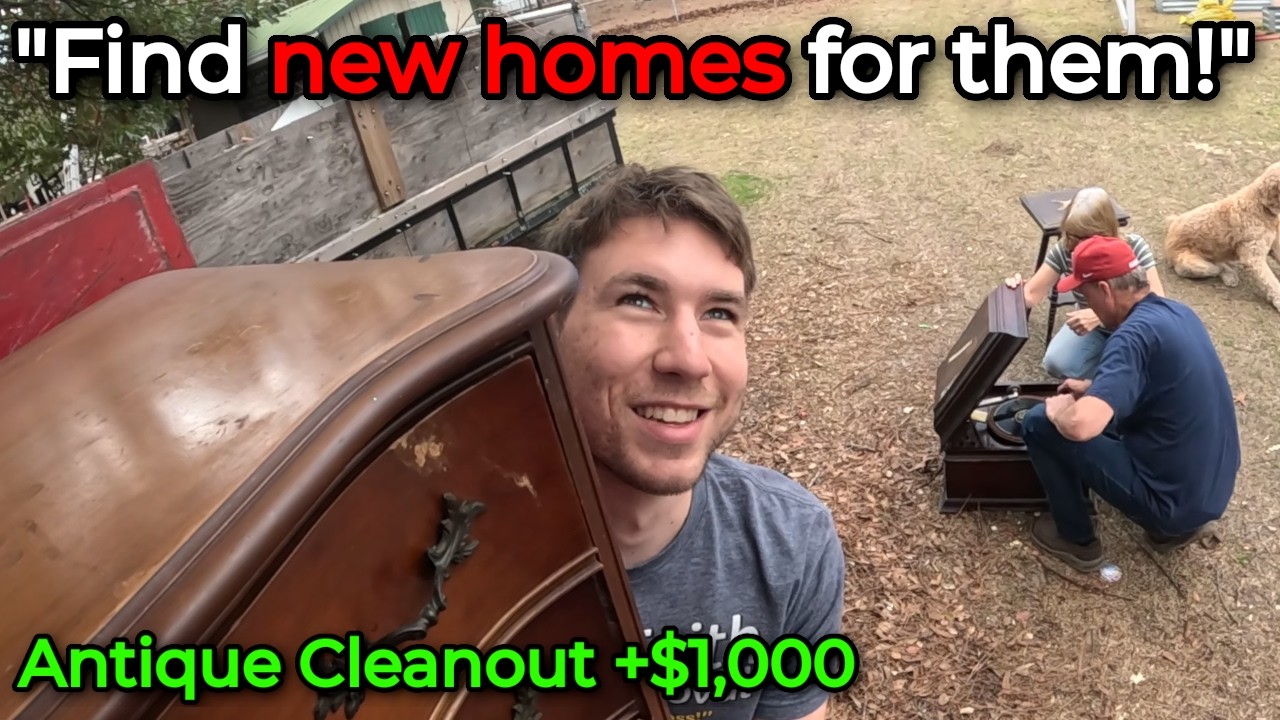 Her elderly brother passed and his furniture needs new homes! $1000 Antique Cleanout