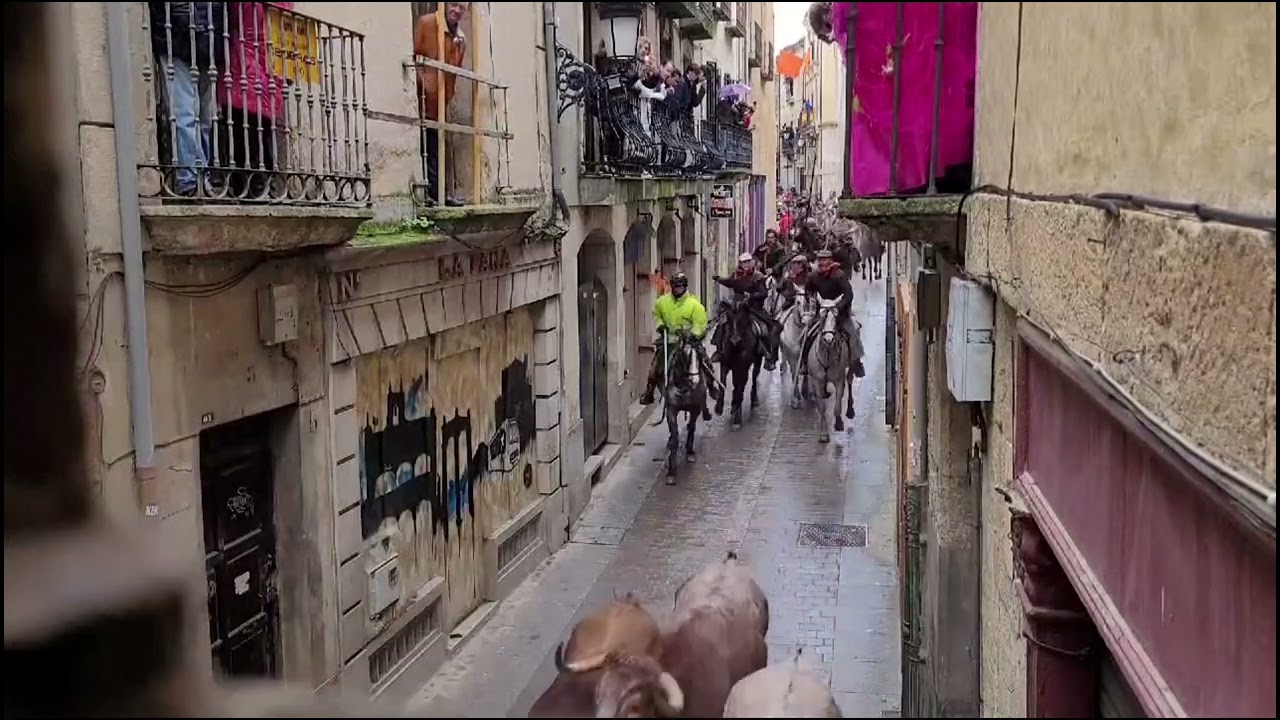 Espectacular encierro con caballos en el Carnaval del Toro 2024