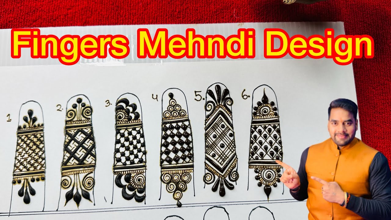 Finger Mehndi design । Henna Classes Day - 13 , Beautiful fingers Mehndi , Raj Mehandi Designer