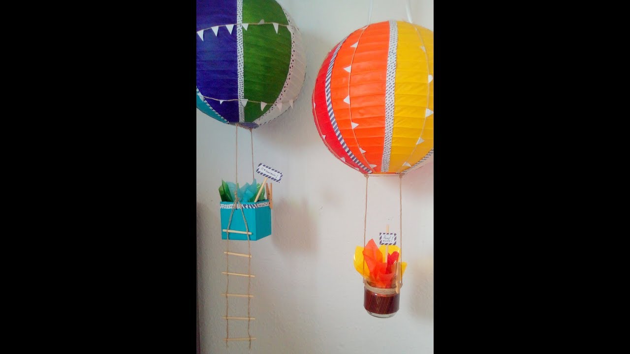 Globo Aerostático - con lámpara de papel !