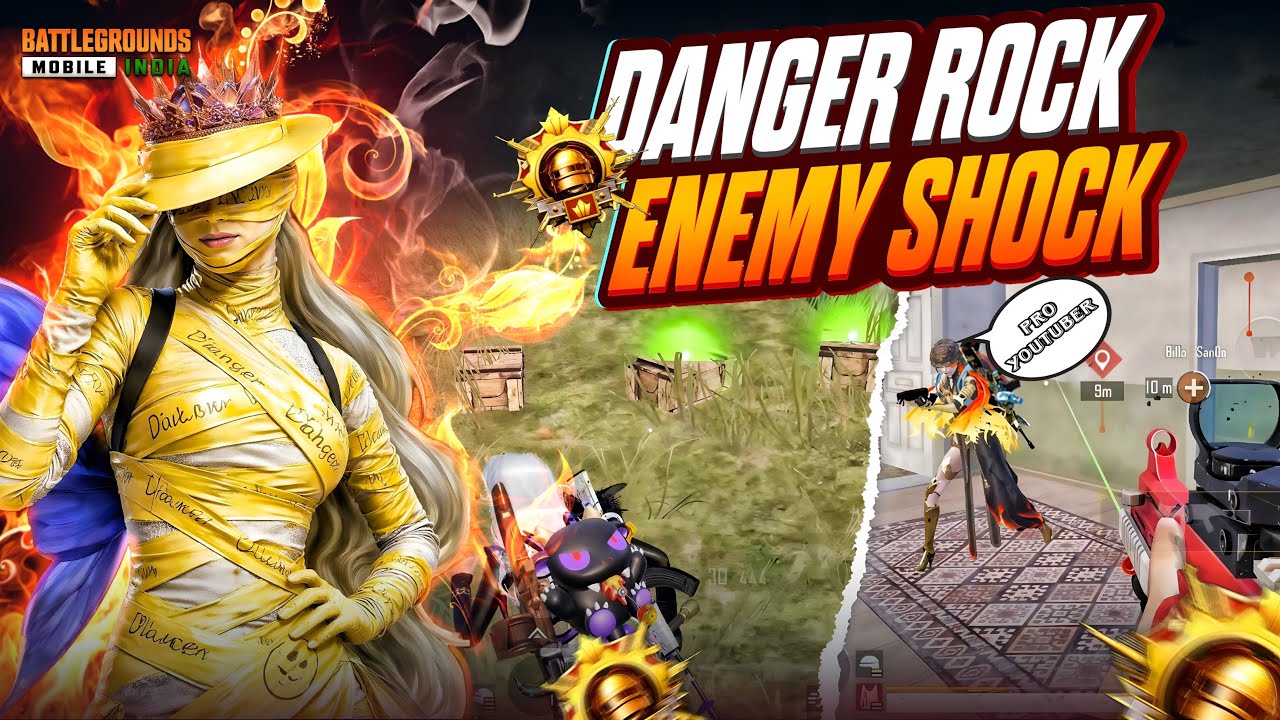 Danger Rock ☠️ Pro Youtuber Shocked 😨 Monster Mode Gameplay | 5 Finger Claw ☠️ Solo vs Squad BGMI