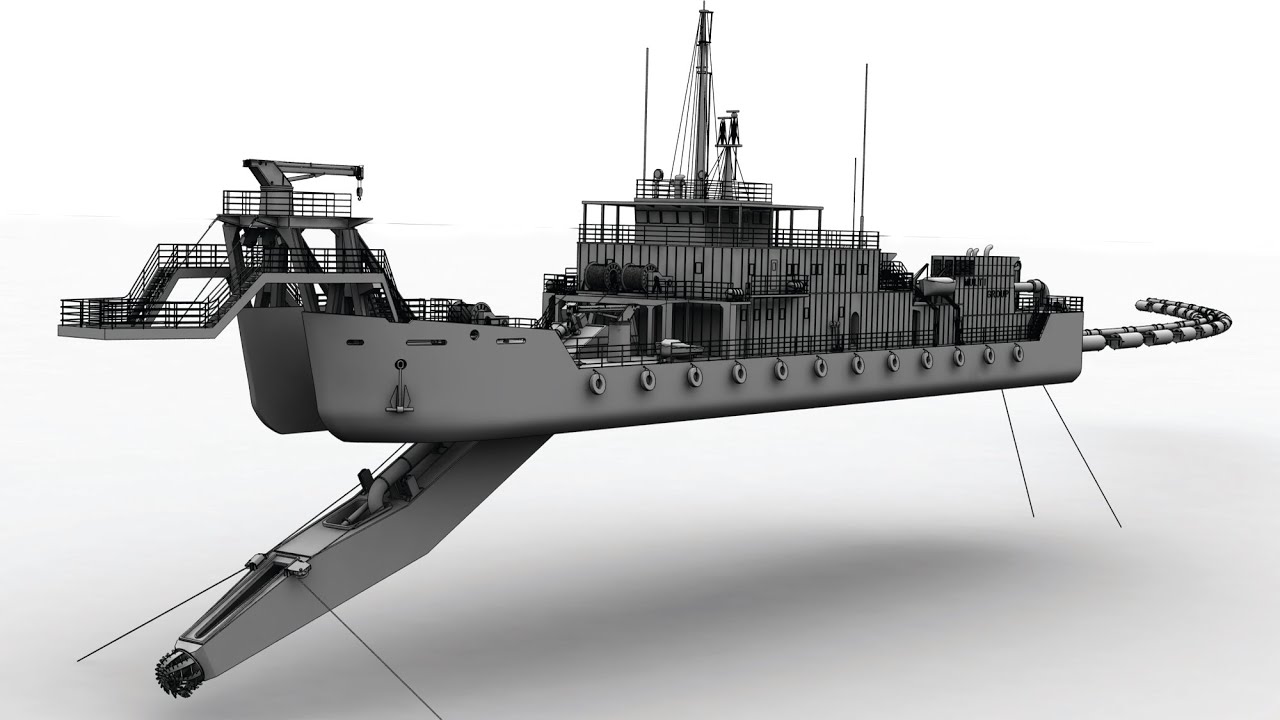 Offshore Trenching Vessel Animation - Offshore Animation