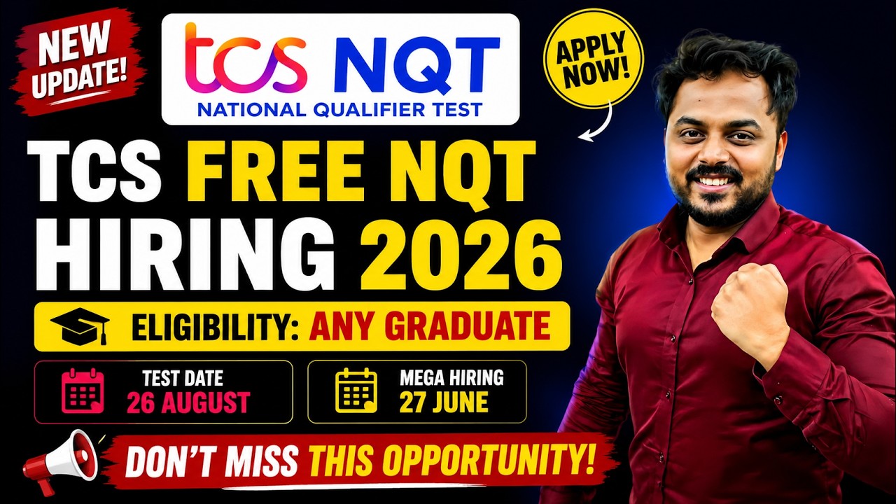 TCS FREE Hiring Announced | 2026 & 2027 Batch Eligible | Any Graduate Can Apply