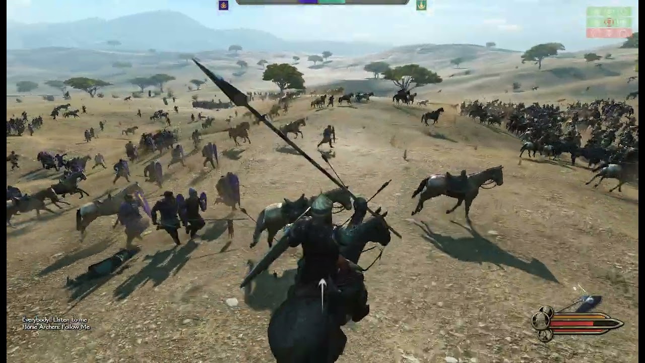 Massive thousands battle of Kublai vs Aserai in desert