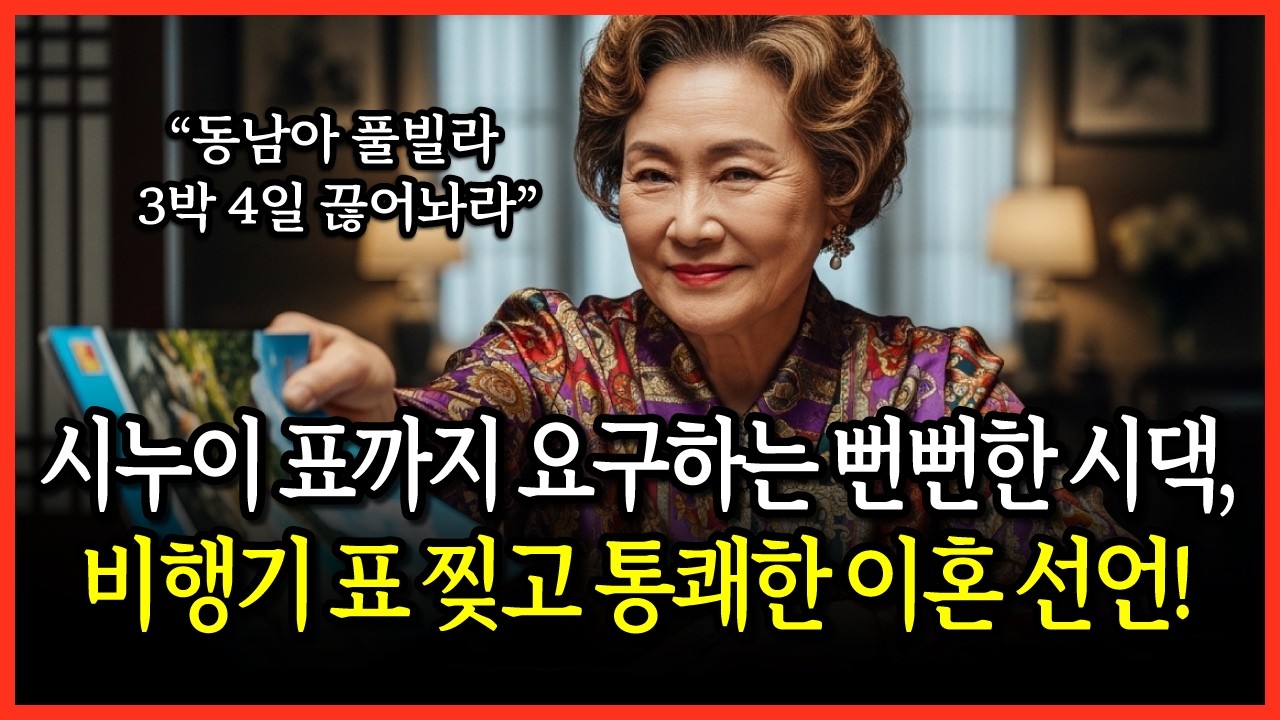 칠순 여행에 시누이네 끌고 온 뻔뻔한 시어머니 공항서 티켓 찢고 파혼 선언! | 시니어드라마 | 감동사연 | 노후사연 | 사연라디오 | 오디오북