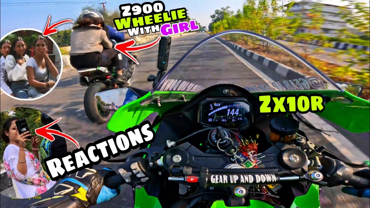Cute College Girls Shocking Reaction On Zx10r 😱 || S1000rr Vs New Zx10r 2024❤️
