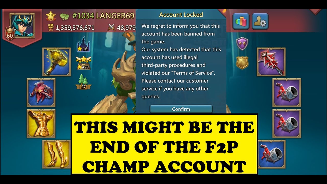 Lords Mobile -  THIS MIGHT BE THE END OF THE F2P CHAMPION CHALLENGE...
