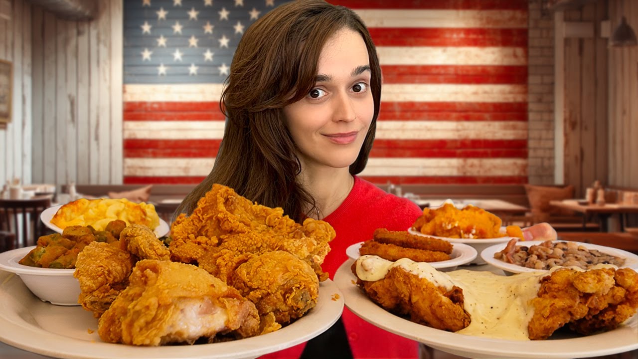 French Girl Tries Real Southern Fried Chicken!