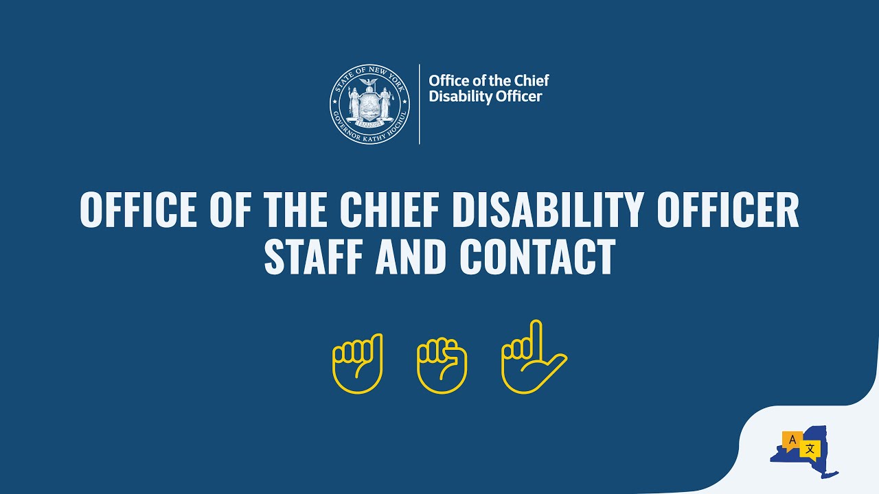 Office of the Chief Disability Officer - Staff and Contact