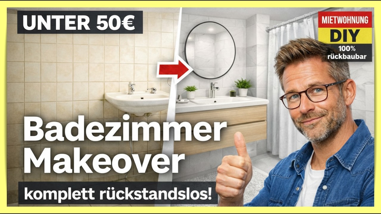 Badezimmer-Makeover unter 50€ – komplett rückstandslos!