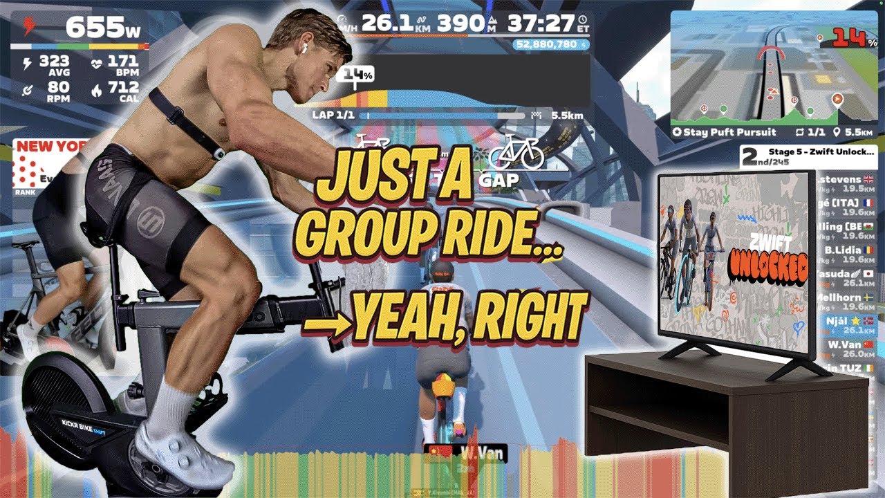 It Was Supposed to Be a Chill Ride… Until My Brain Said Race! 😅 | Zwift Unlocked