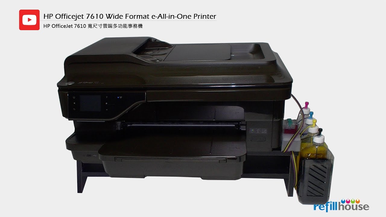 1000 ml CISS with HP Officejet 7610, 7612  + Balance system + Outer guide