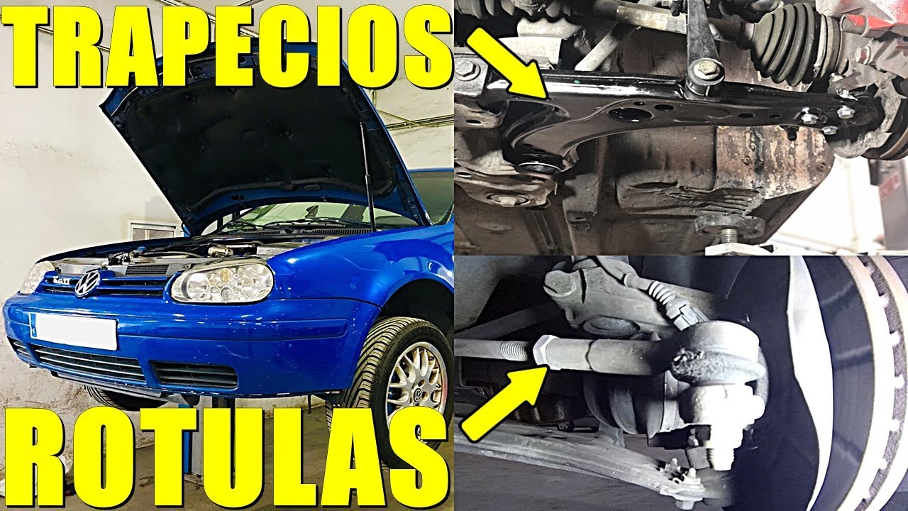 🔧Solucionar RUIDOS y HOLGURAS cambiando TRAPECIOS y ROTULAS | GOLF GTI MK4✅