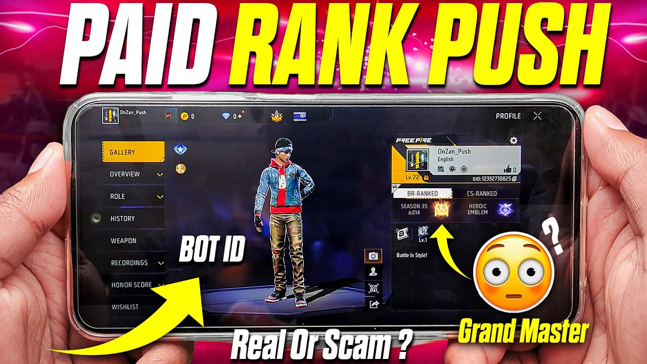 I Paid Pro For Grandmaster Rank Push In Free Fire