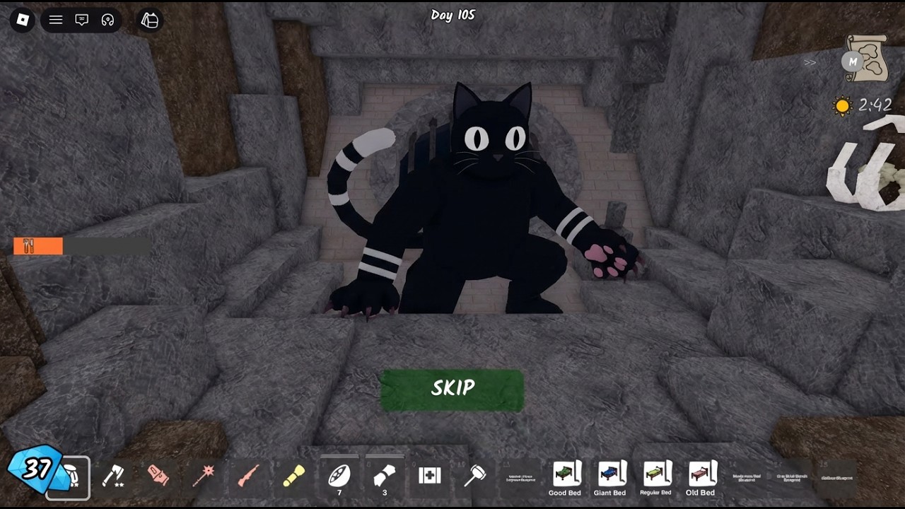 Surviving Double Diamonds Cat Update in 99 Nights in The Forest ROBLOX