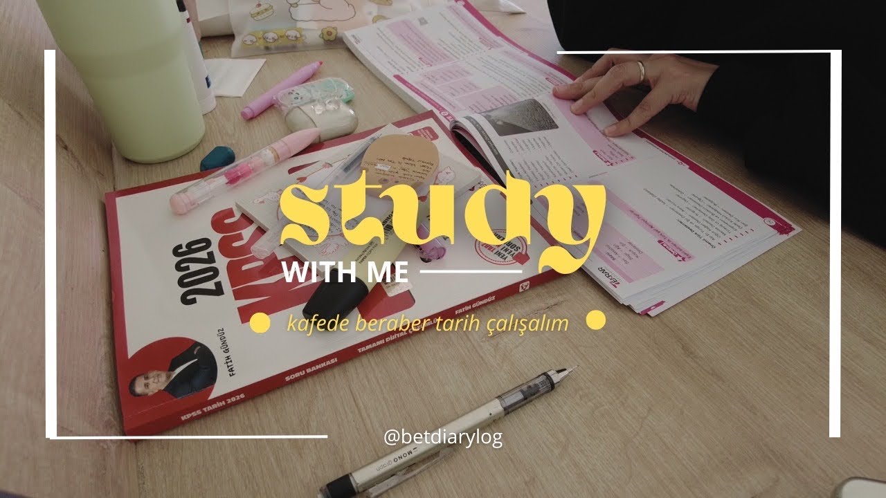 BENİMLE 1 SAAT KAFEDE DERS ÇALIŞ 📚|ORTAM SESLİ | KPSS/AGS 2026 GÜNLÜKLERİ #studywithme #ags2026