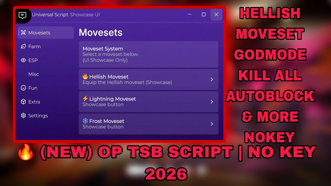 🔥 (NEW) OP TSB Script | Hellish Moveset, Godmode, Auto Block, Kill All (No Key 2026)