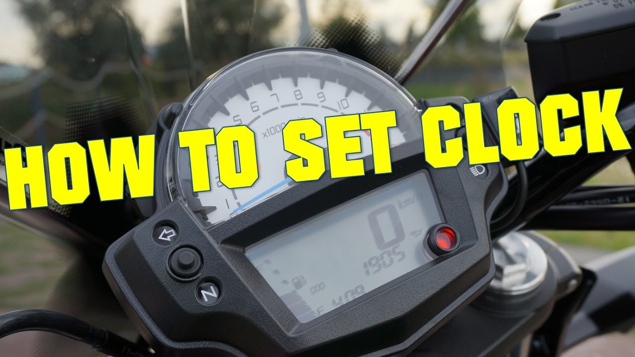 How to set clock on a Kawasaki ER-6N ER-6F Ninja 650 - 2012 - 2016