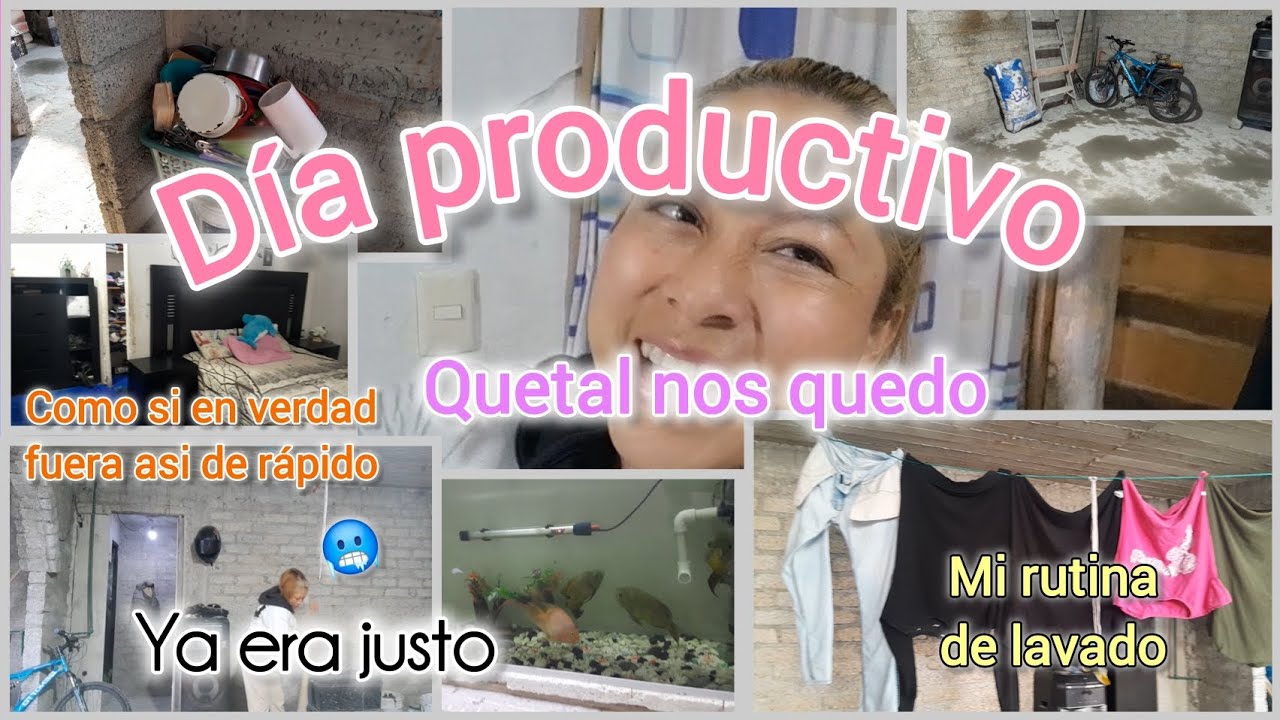 Mi rutina de lavado 🥄👚🧼limpieza exprés🧹 porfin ya era justo 🐠un día en casa🏡 #vlogs 